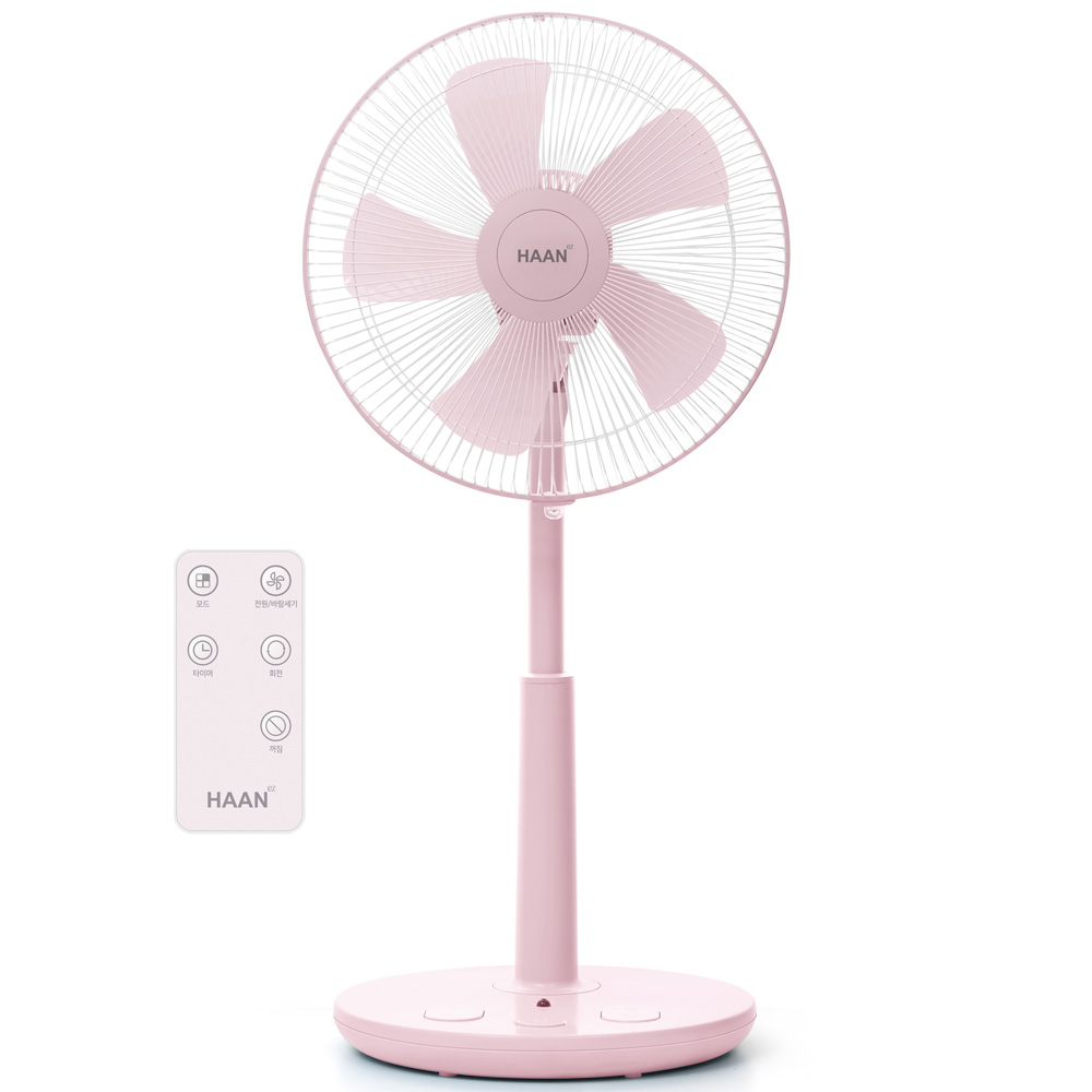 한경희 초미세풍 발터치 리모컨 선풍기 HAAN-HDC230 라이트핑크