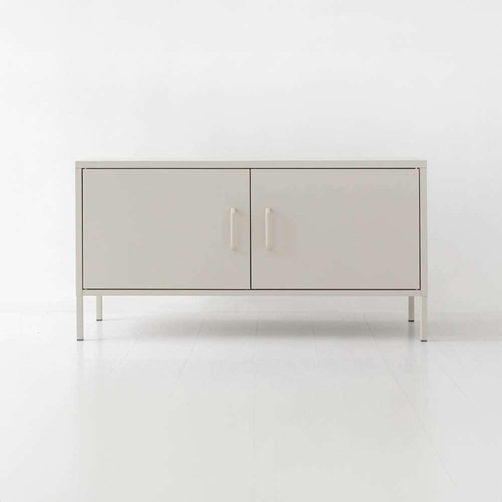 MKB 캐비넷 가로양문 TV스탠드 1150x400x595mm, 솔리드베이지 2972.1684