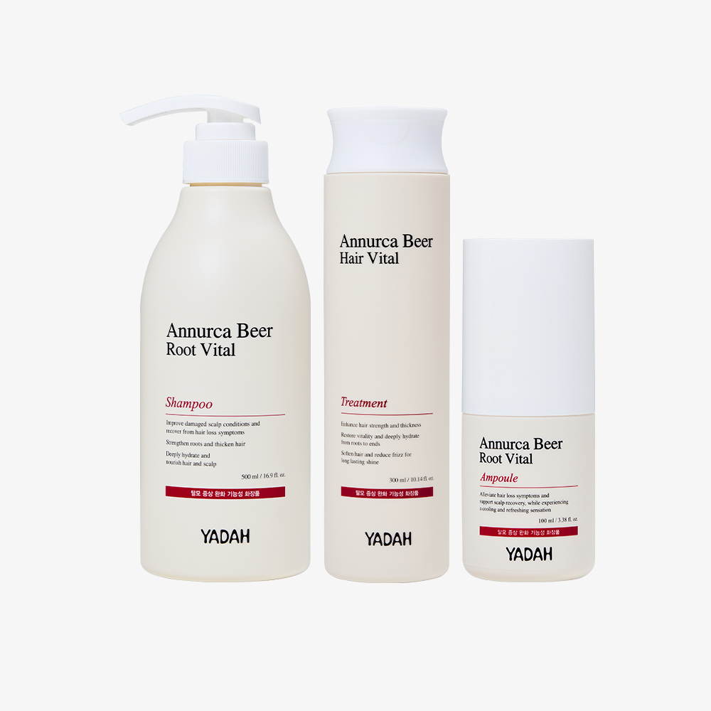 야다 탈모 케어 솔루션 아누카 3종 SET(샴푸 500ml+트리트먼트 300ml+앰플 100ml) - 상세 이미지 2