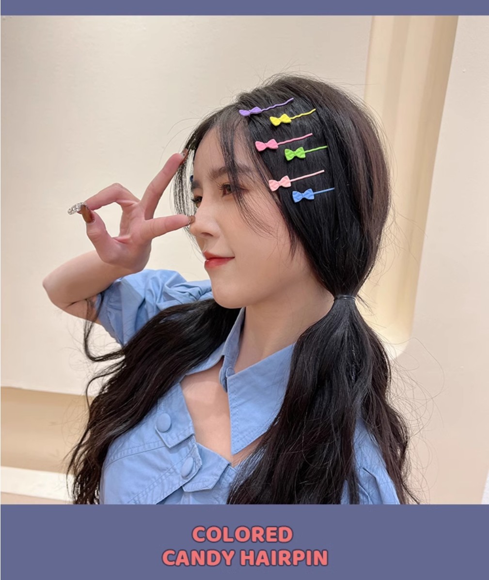 컬러 옆머리 옆머리 일자핀 실핀 - 상세 이미지 4
