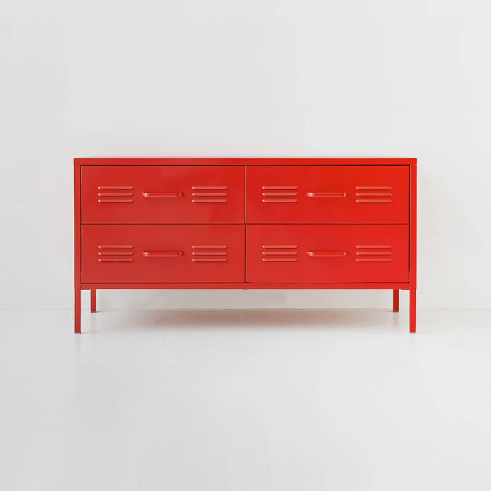 MKB 캐비넷 TV서랍장 4칸 1150590 1150x400x595mm, 레드 3933.0701