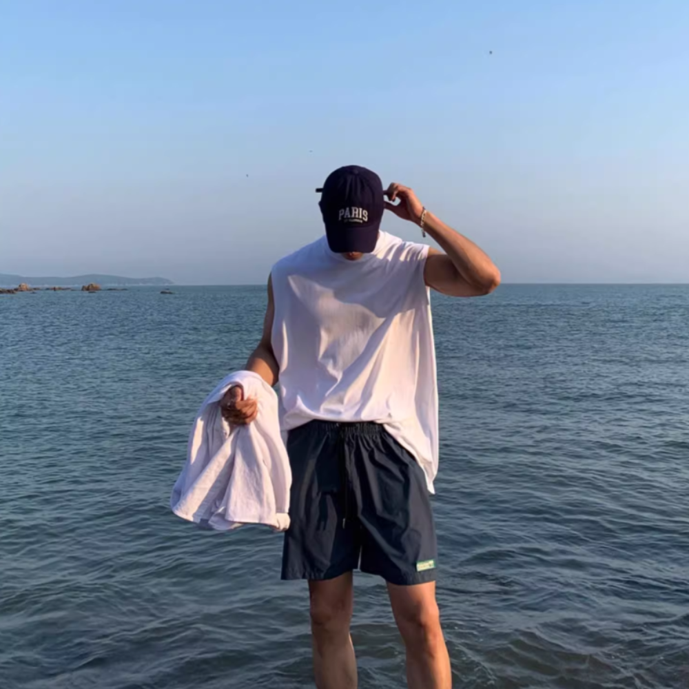 스티아즈 남자 반바지 냉장고 빅사이즈 쿨 아이스 버뮤다 와이드 팬츠 휴양지 등산 바지 - 상세 이미지 5