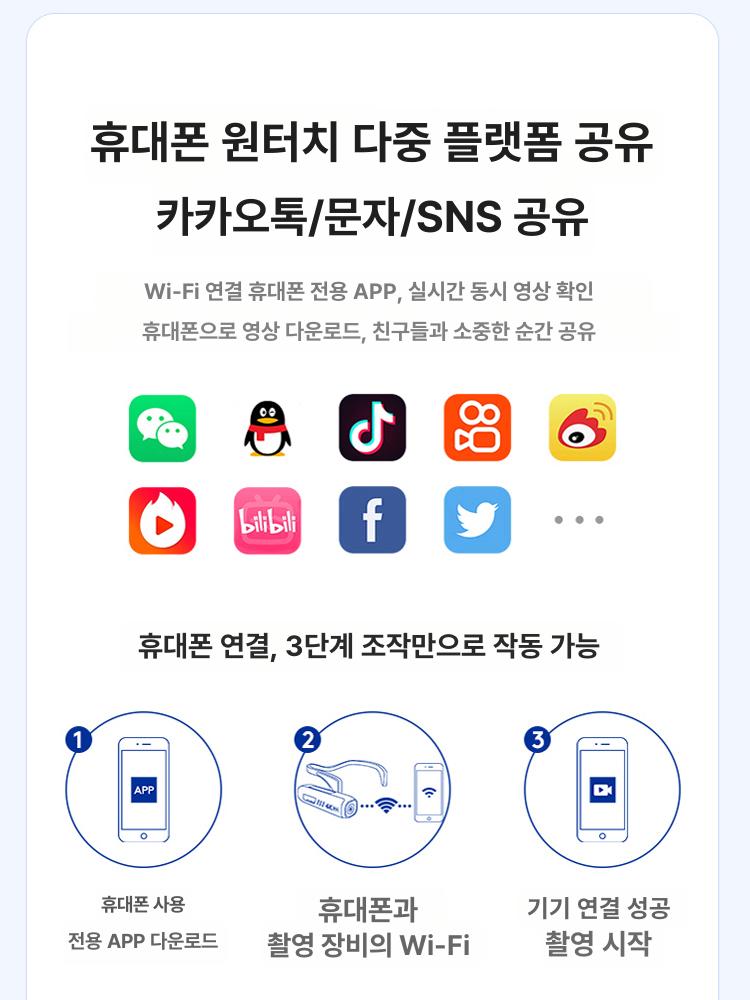 4K 고화질 헤드 마운트 카메라 고화질카메라 액션캠 유튜브카메라 바디캠 4K 초고화질 일반판 이미지 6