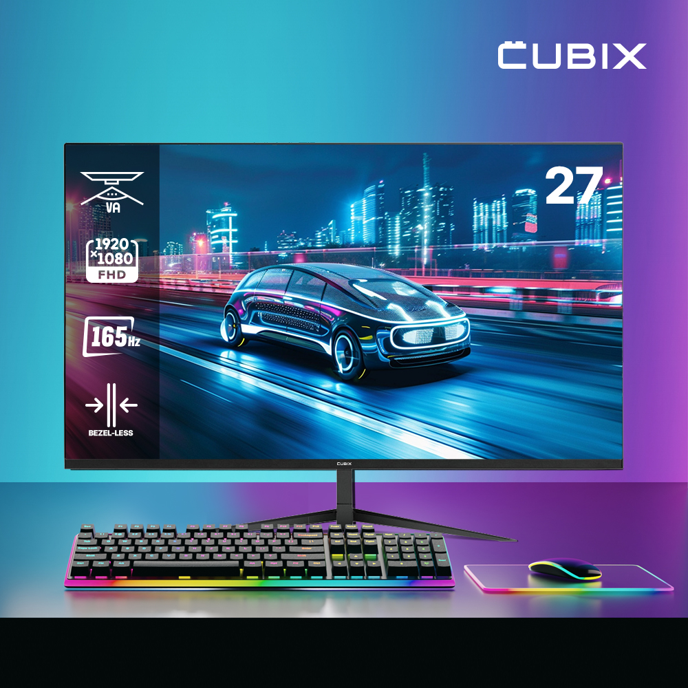 큐빅스 IPS패널 69cm(27인치) FHD 165Hz 게이밍 컴퓨터 모니터 CX270F165 - 상세 이미지 2