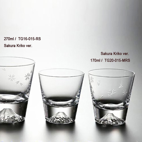 [타지마글라스 코리아] 일본 후지산 사쿠라키리코 위스키 사케잔 칵테일 하이볼 170ml
