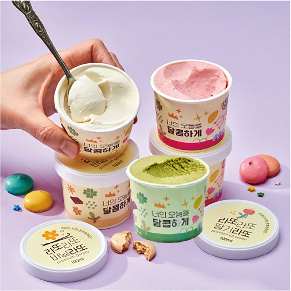 젤라또 아이스크림 다이어트 저칼로리 딸기 초코 바닐라 젤라또 - 메인 이미지