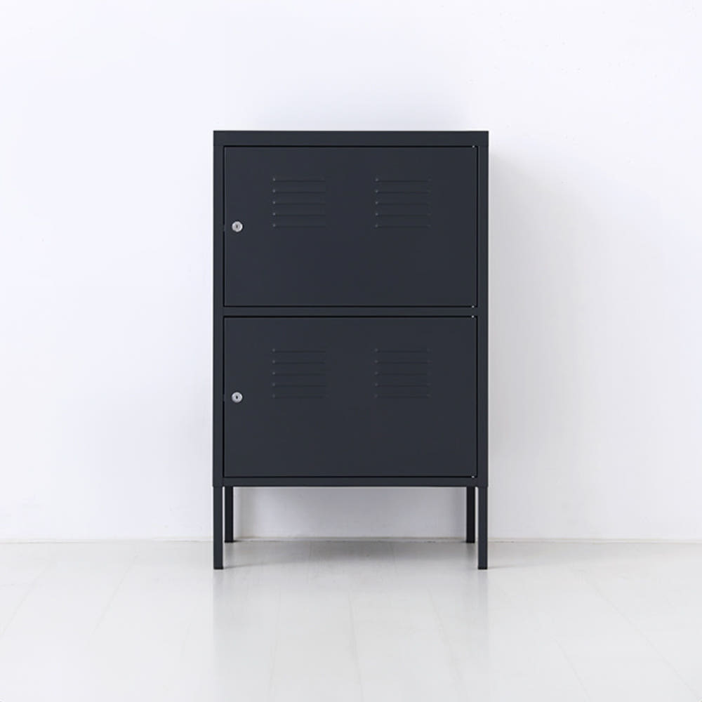 MKB 캐비넷 세로 2칸 수납장 600950 600x400x955mm, 2단, 다크그레이 3941.4618 - 메인 이미지
