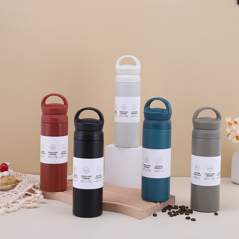 무지 트래블 D 손잡이 텀블러 밀폐 보온 보냉 스텐 물병 물통 500ml 휴대용 여행용 - 상세 이미지 4