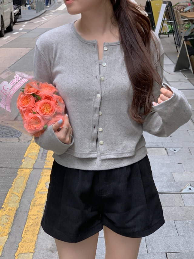 💕URBANE MADE💕 큐피드 펀칭 크롭 아일렛 가디건 세트 (3c) 상세 이미지 184