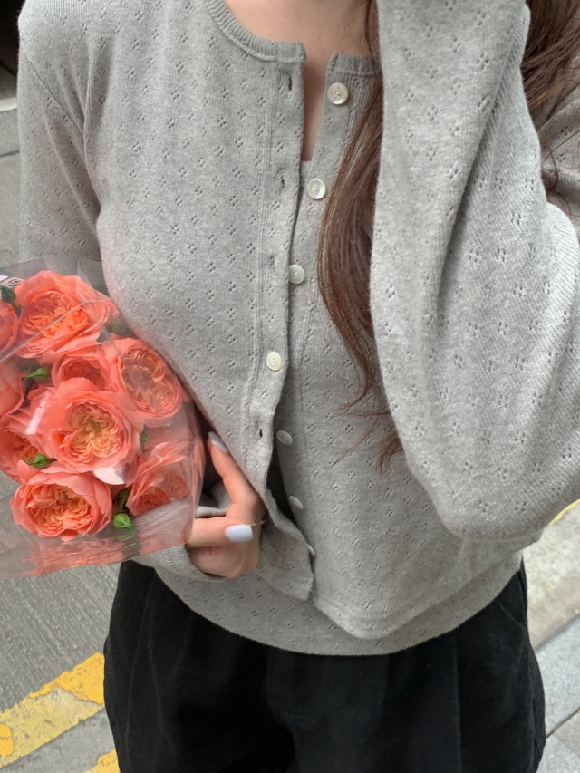 💕URBANE MADE💕 큐피드 펀칭 크롭 아일렛 가디건 세트 (3c) 상세 이미지 187