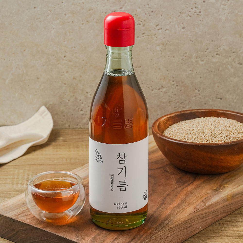 김씨언니마켓 저온압착 참기름+들기름 세트 350ml, 2개 이미지 8