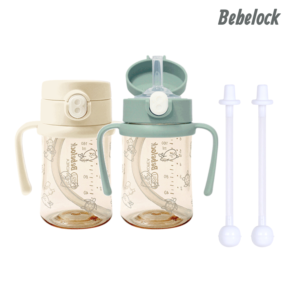 1+1 베베락 아이와 PPSU 원터치 추&빨대컵 210ml / 물샘+역류 방지 간편세척 국산