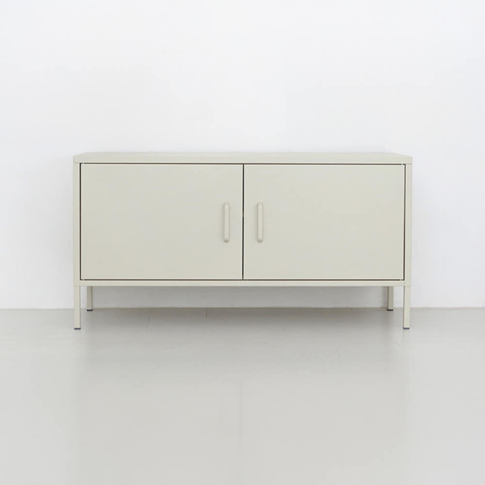 MKB 캐비넷 가로양문 TV스탠드 1150x400x595mm, 크림 6726.4174