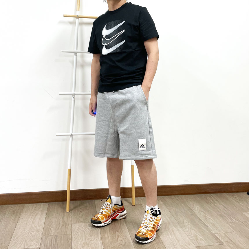 [오늘출발] 아디다스 라운드 플리스 트레이닝 와이드 버뮤다 팬츠 반바지 그레이(IA9359), S - 상세 이미지 3