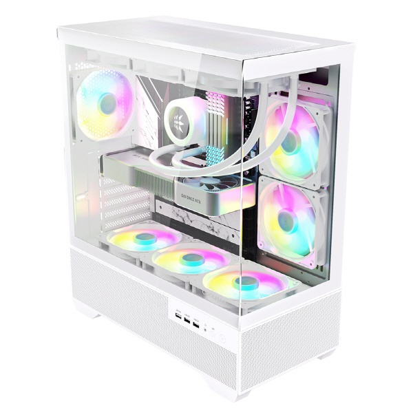 마이크로닉스 COOLMAX 멜로디 XL View 미들타워 케이스 화이트