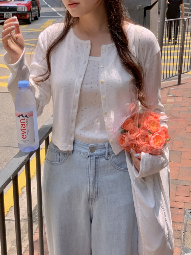 💕URBANE MADE💕 큐피드 펀칭 크롭 아일렛 가디건 세트 (3c) 상세 이미지 50