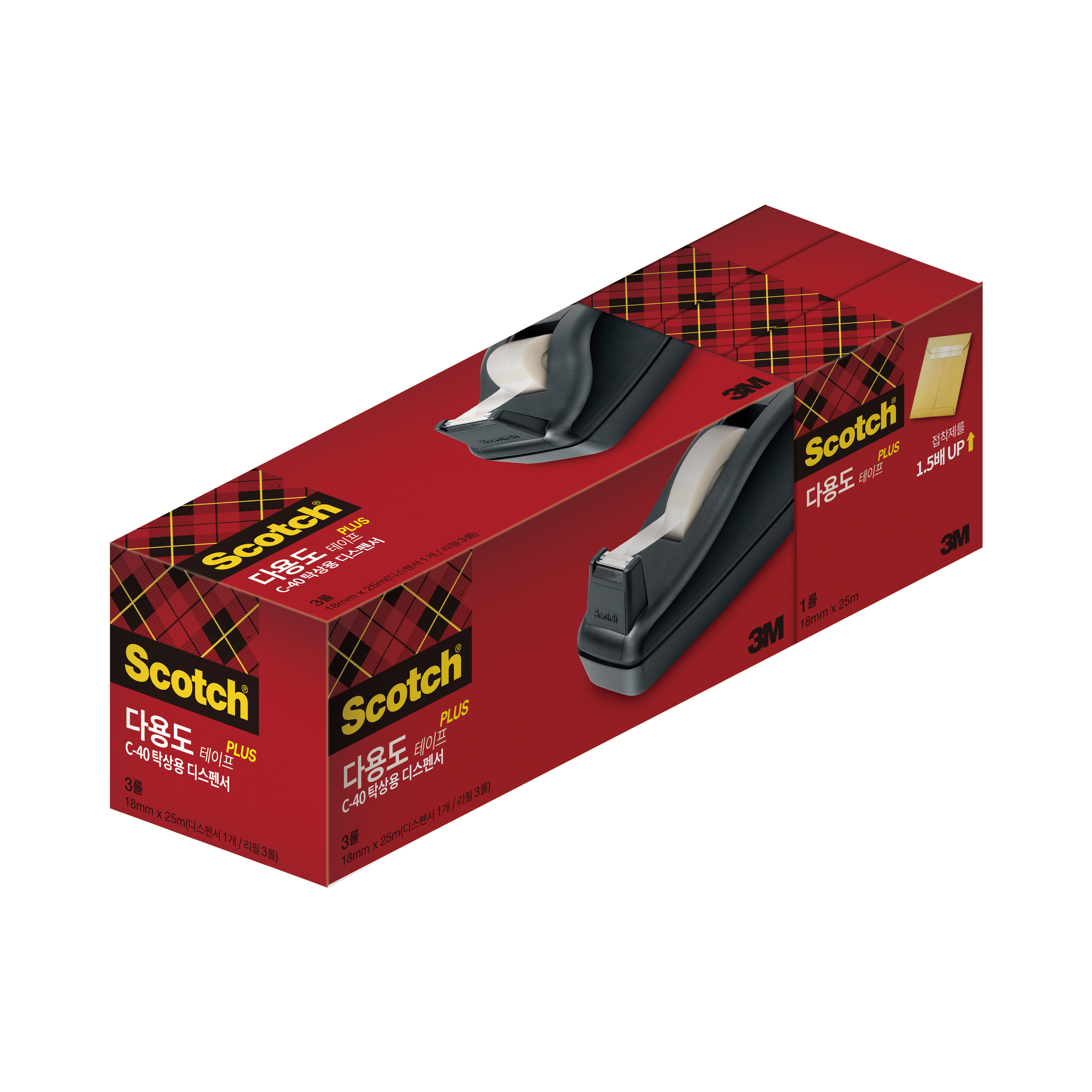 3M 스카치 초강력 다용도 테이프 SM3-Deal(C40) 디스펜서+테이프 구성 - 상품 이미지
