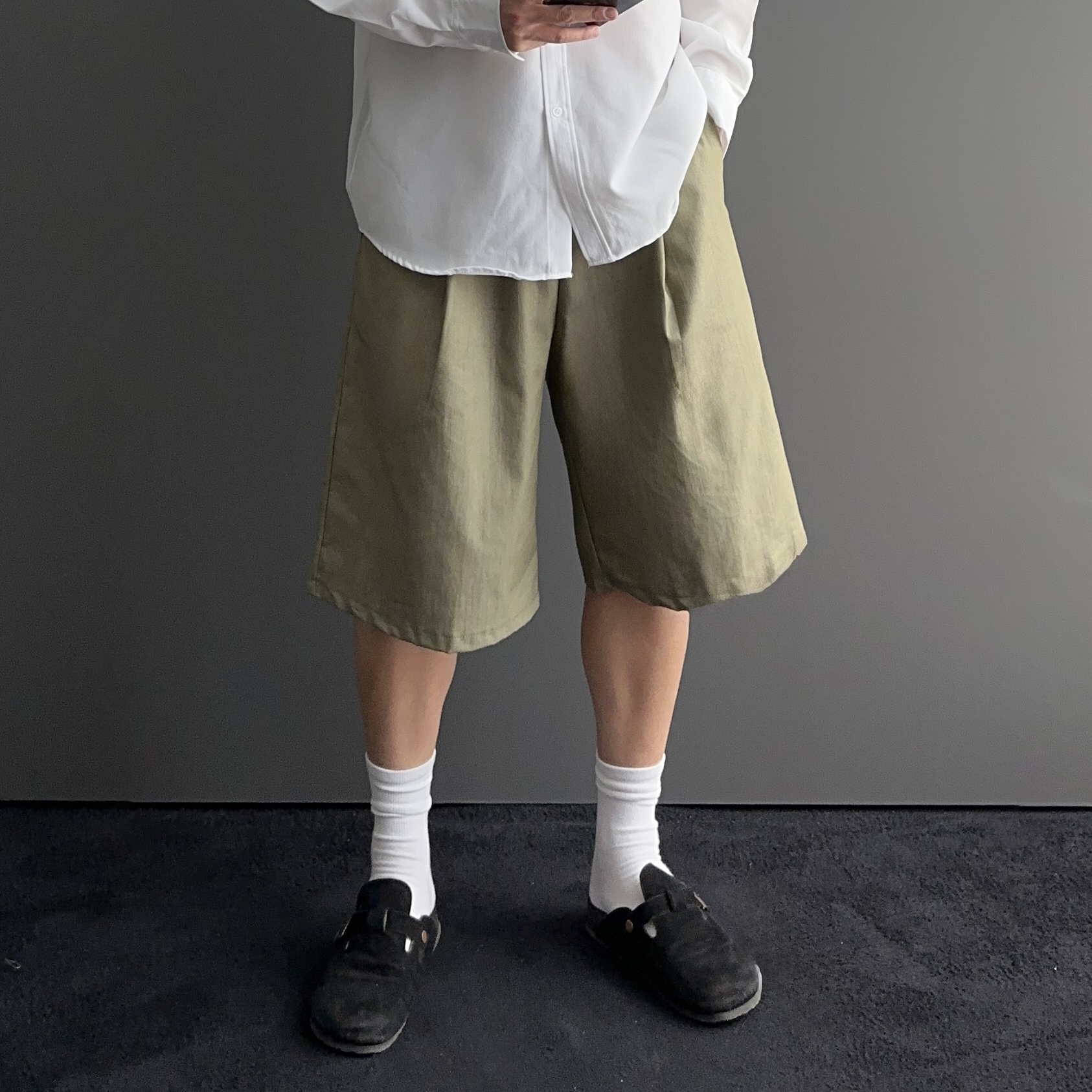 1+1 6부반바지 남자버뮤다팬츠 남자냉장고바지 스판반바지 - 상세 이미지 5