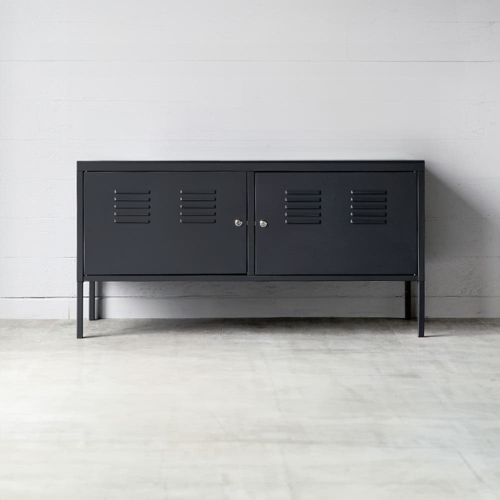 MKB 캐비넷 가로 2칸 TV스탠드 1180x400x600mm, 다크그레이 2013.9723