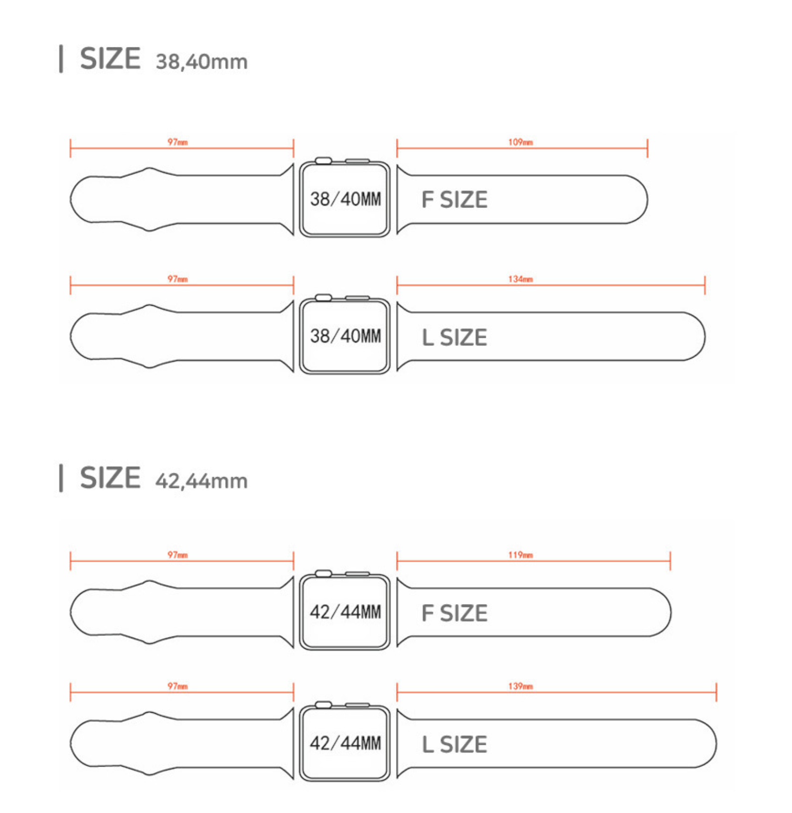 애플워치10 8 7 SE2 SE1 호환 애플워치9 실리콘 스트랩 - 상세 이미지 3