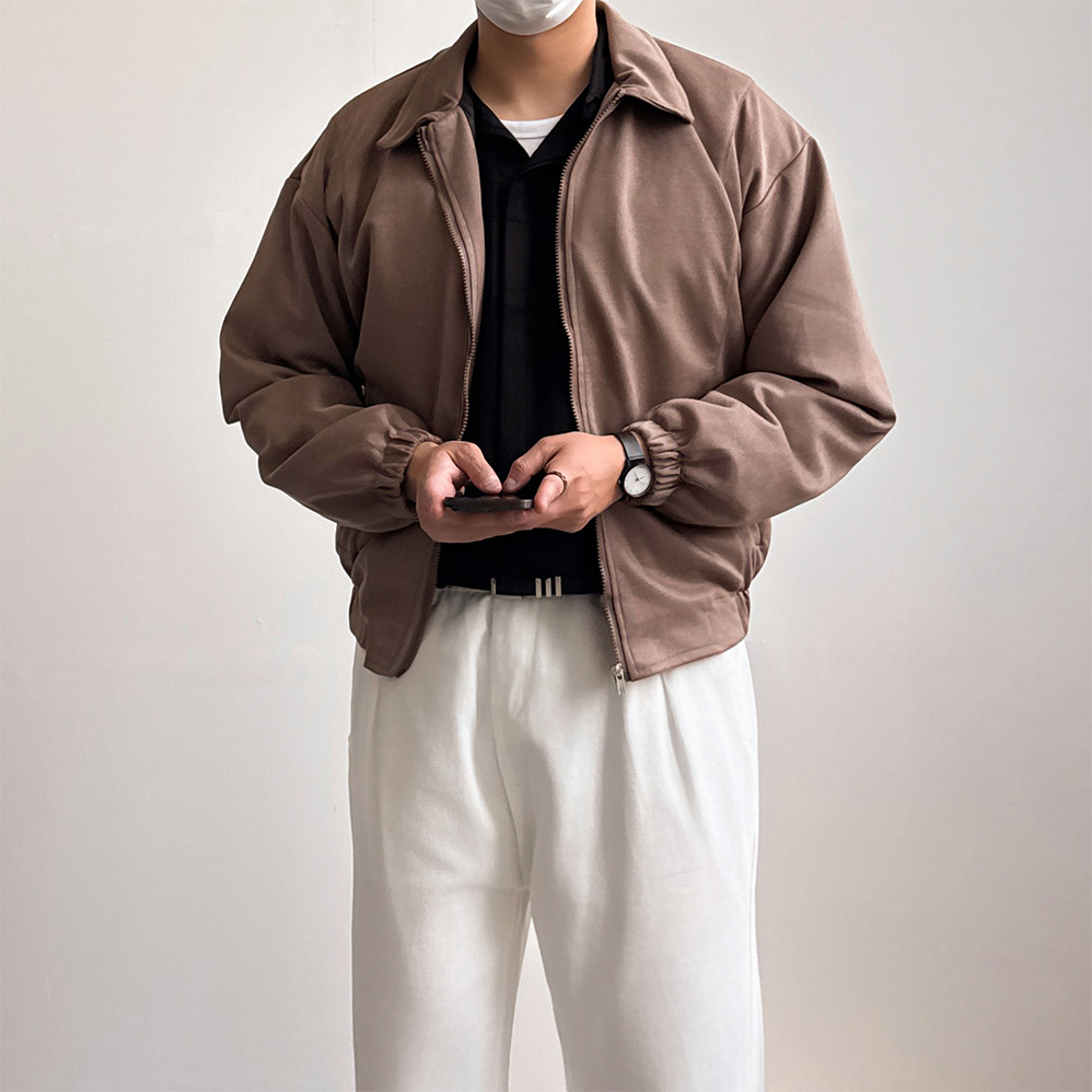 1+1 남자스웨이드자켓 남성크롭자켓 - 상품 이미지
