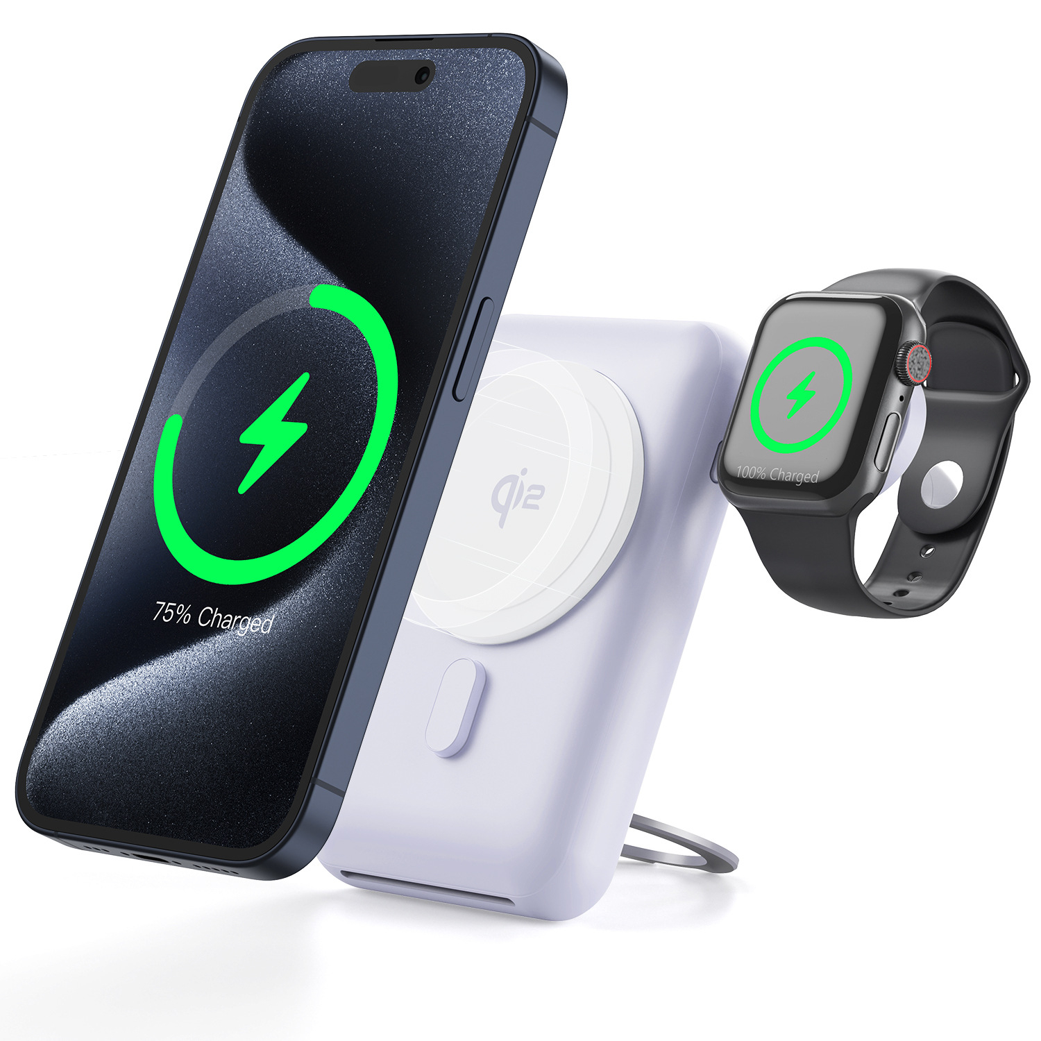 Qi2 맥세이프 보조배터리 10000mah 애플워치 핸드그립 톡홀더 - 상세 이미지 5