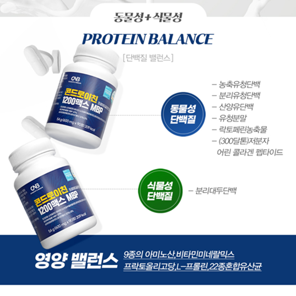 CNB 소연골 콘드로이친 1200 MBP 90정 2병 1박스 3개월 관절 연골 건강 효능 - 상세 이미지 4