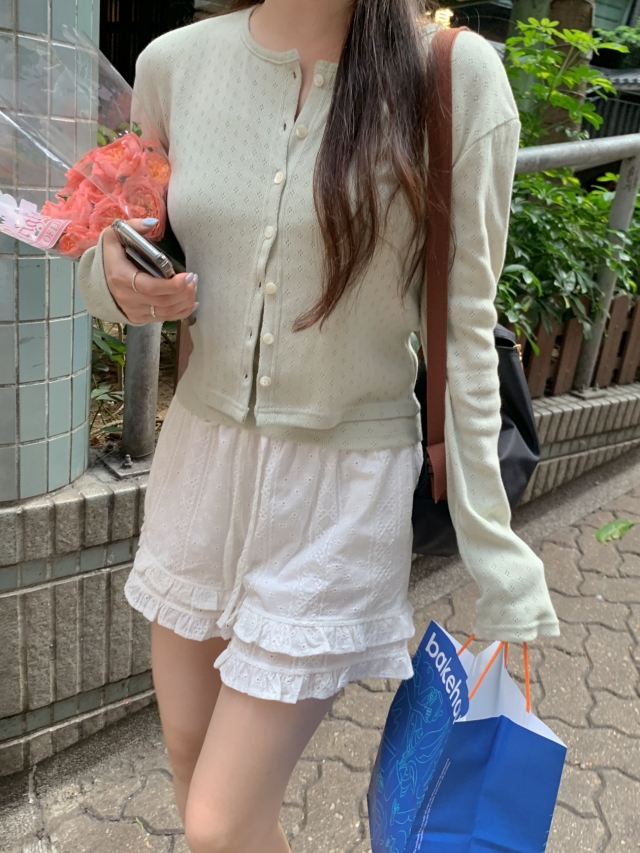 💕URBANE MADE💕 큐피드 펀칭 크롭 아일렛 가디건 세트 (3c) 상세 이미지 113