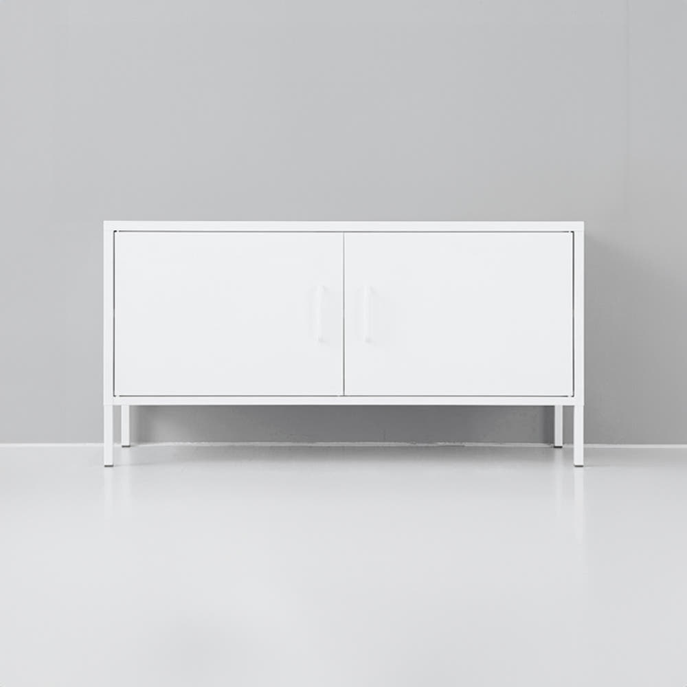 MKB 캐비넷 가로양문 TV스탠드 1150x400x595mm, 화이트 3970.9198