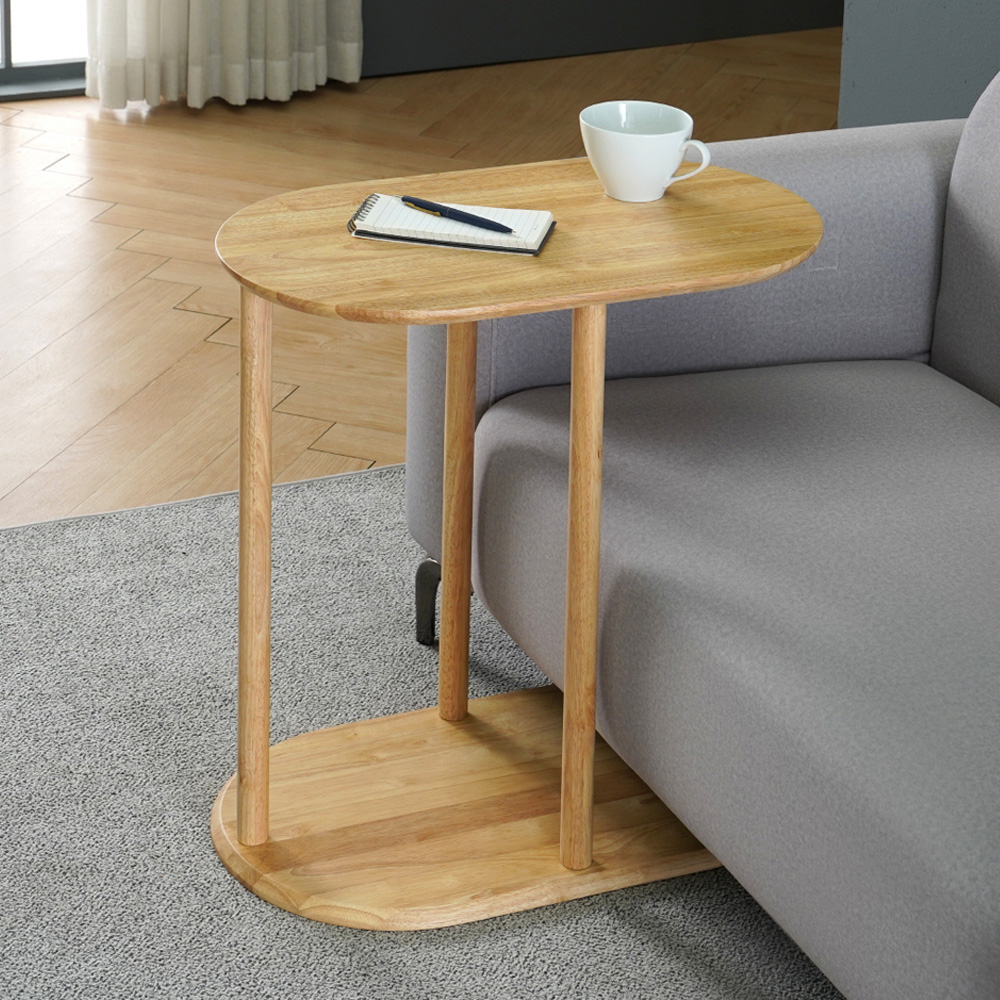 원목 거실 쇼파 사이드 테이블 내추럴