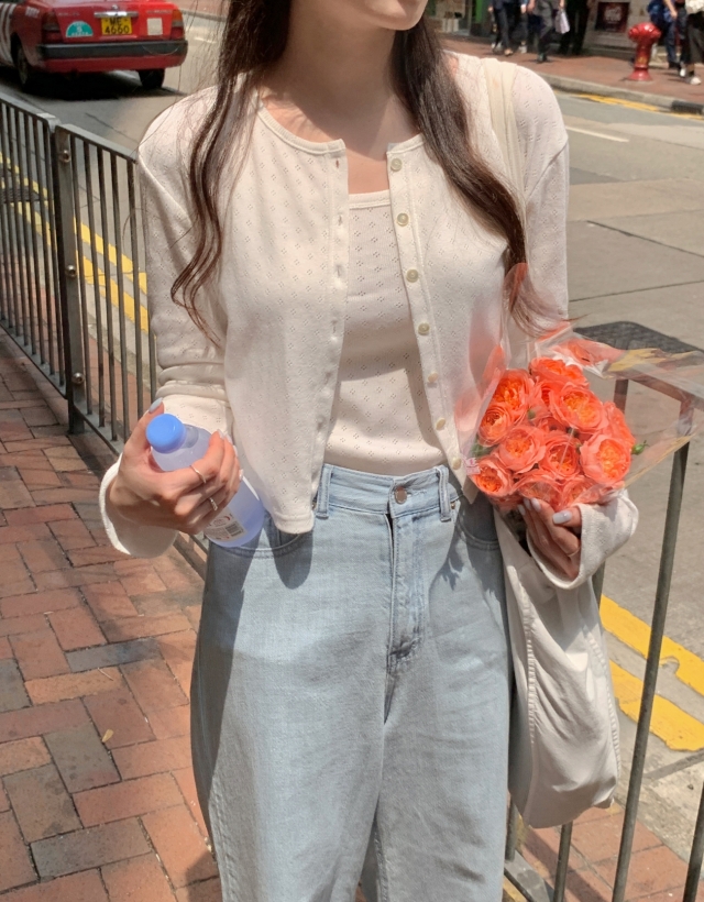 💕URBANE MADE💕 큐피드 펀칭 크롭 아일렛 가디건 세트 (3c) 상세 이미지 55
