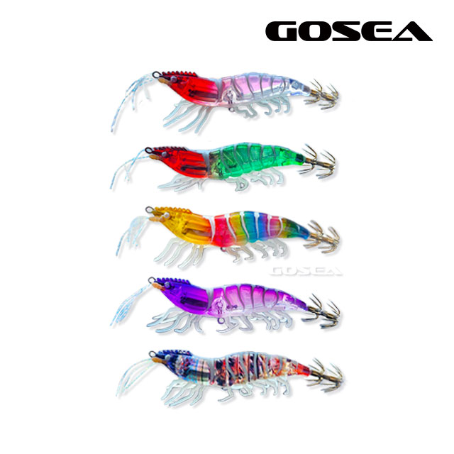 GOSEA 새우에기 5개입 태클박스 세트 80 리얼 치카라 에기 갑오징어 쭈꾸미 - 상세 이미지 2