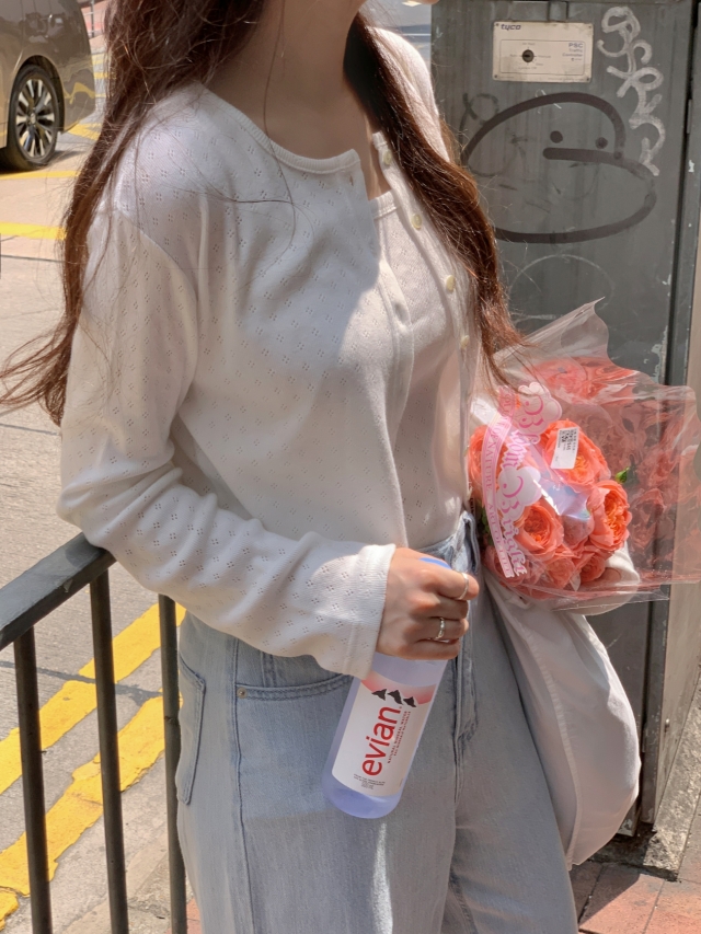 💕URBANE MADE💕 큐피드 펀칭 크롭 아일렛 가디건 세트 (3c) 상세 이미지 45