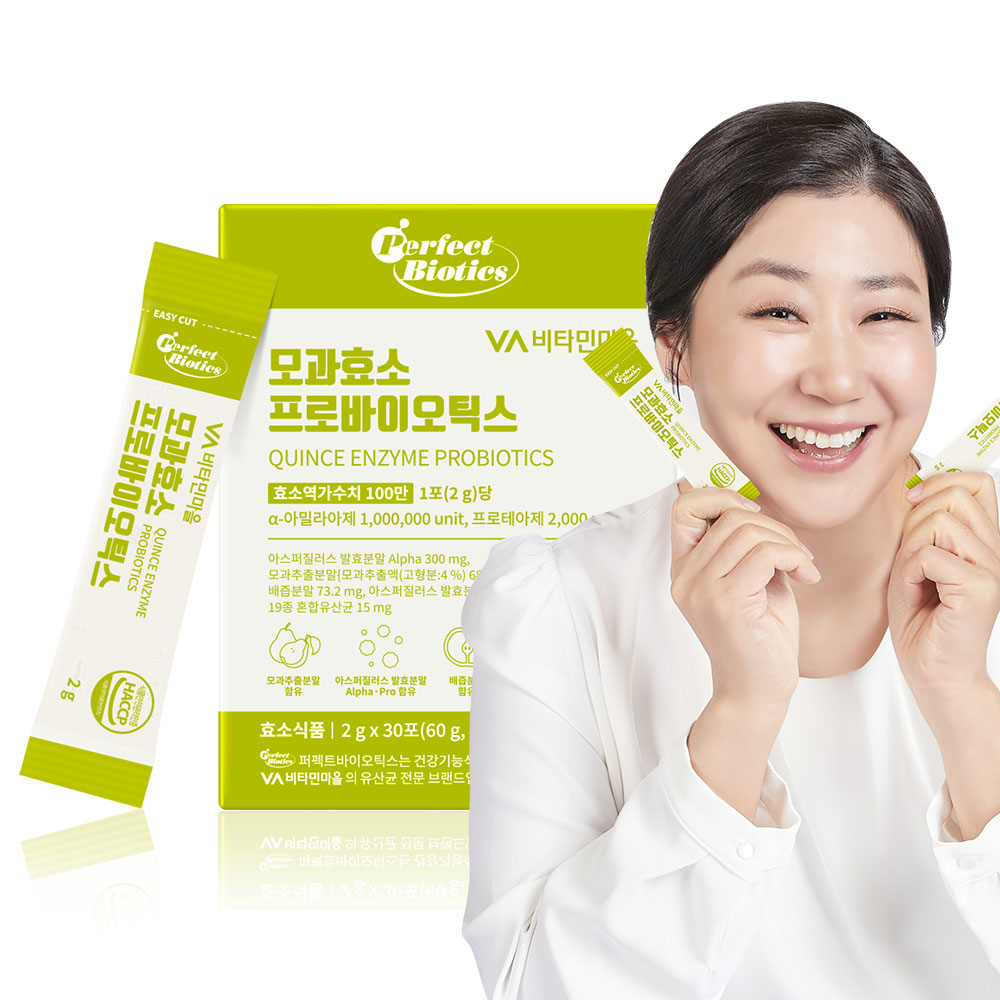 비타민마을 퍼펙트바이오틱스 모과 효소 프로바이오틱스 30포, 1개 - 상품 이미지