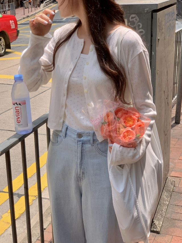 💕URBANE MADE💕 큐피드 펀칭 크롭 아일렛 가디건 세트 (3c) 상세 이미지 51