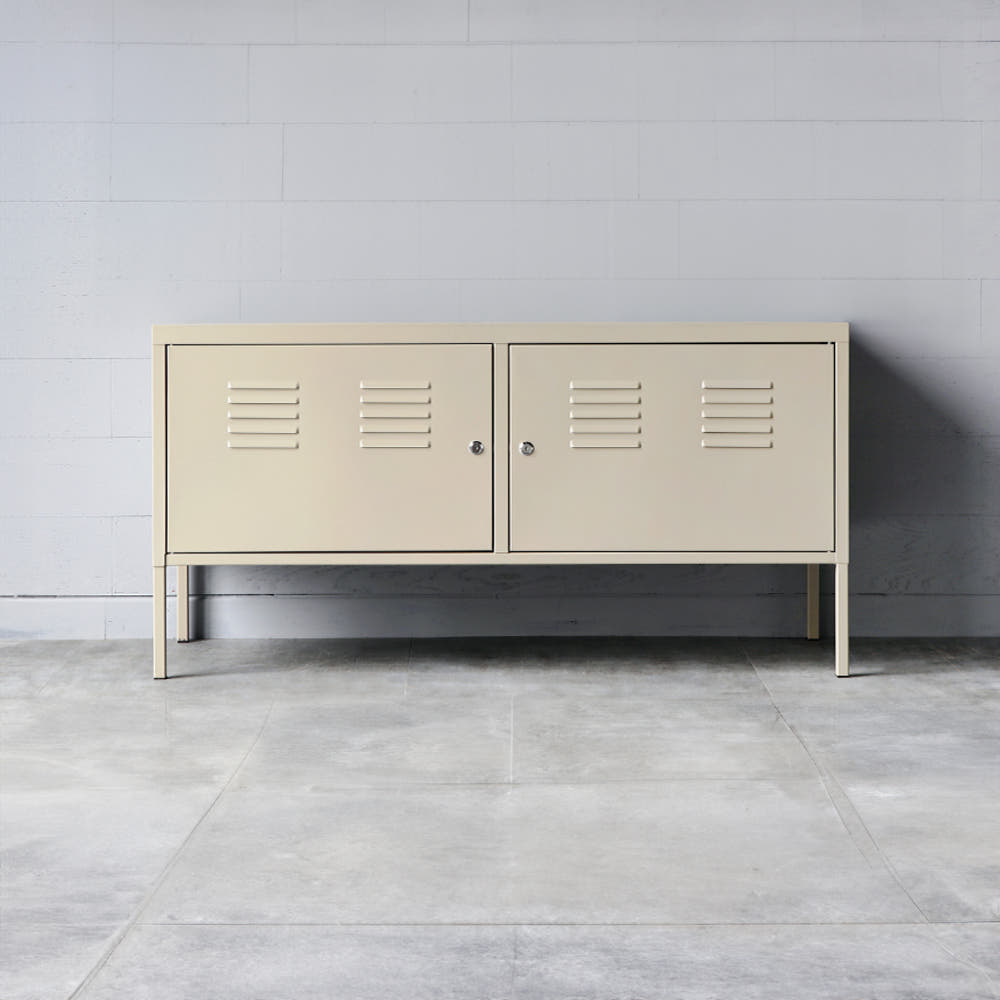 MKB 캐비넷 가로 2칸 TV스탠드 1180x400x600mm, 솔리드베이지 5880.1758