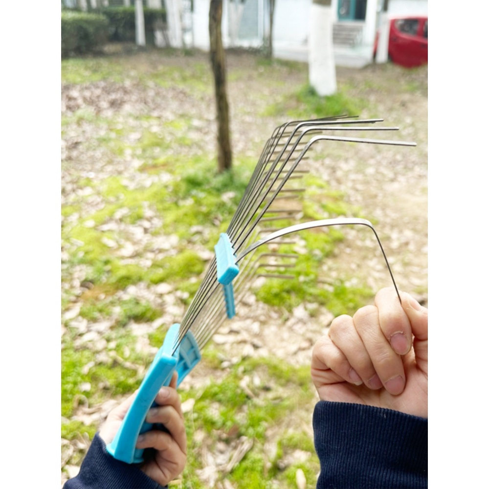 스크류 갈퀴 대형 소방 진화장비 갈꾸리 낙엽 쓸기 벌초 제트 어린이용14개이빨+플라스틱잔디갈퀴 - 상세 이미지 4