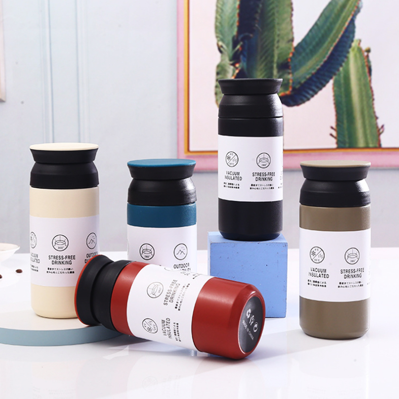 무지 트래블 텀블러 밀폐 보온 보냉 스텐 물병 350ml 500ml 용량 휴대용 여행용 - 상세 이미지 3