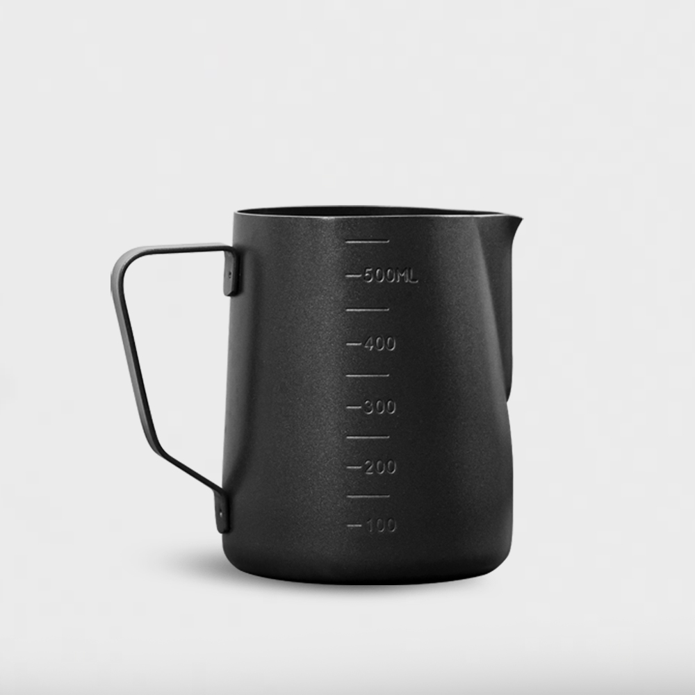 칼딘 눈금형 스팀피쳐 베이직 밀크 스팀 피처 600ml, 블랙 - 메인 이미지