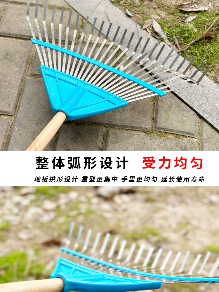 스크류 갈퀴 대형 소방 진화장비 갈꾸리 낙엽 쓸기 벌초 제트 어린이용14개이빨+플라스틱잔디갈퀴 - 상세 이미지 2