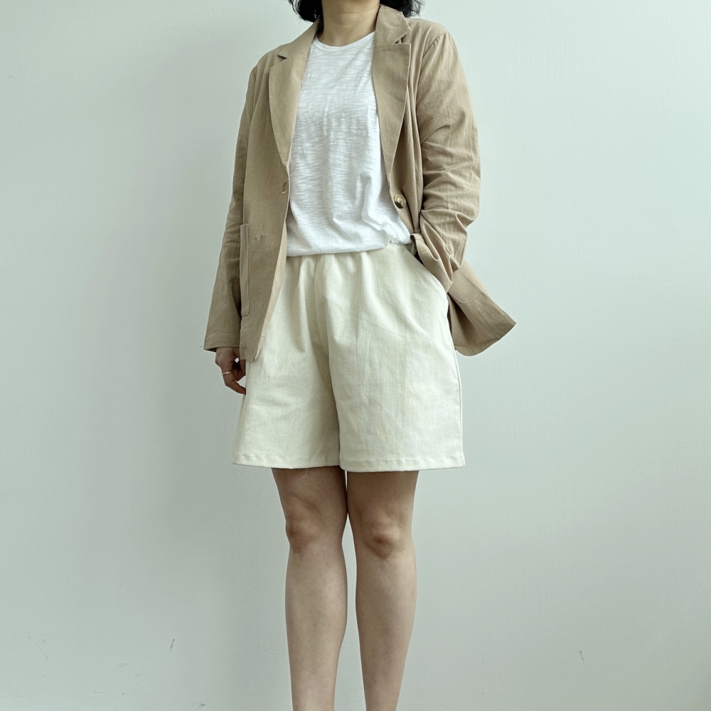 빅사이즈 자체제작 화이트 아이보리 박시 반팔 롱 티셔츠 무지 면 슬라브 라운드넥 레이어드 - 상세 이미지 3