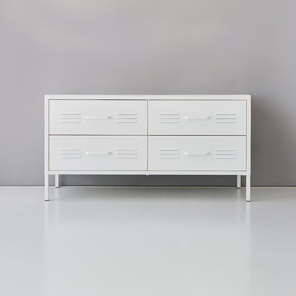 MKB 캐비넷 TV서랍장 4칸 1150590 1150x400x595mm, 화이트 6277.3285