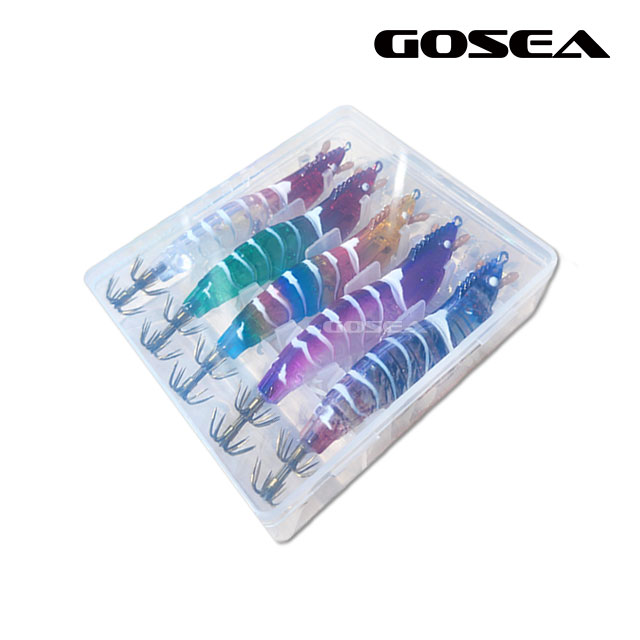GOSEA 새우에기 5개입 태클박스 세트 80 리얼 치카라 에기 갑오징어 쭈꾸미 - 상세 이미지 3