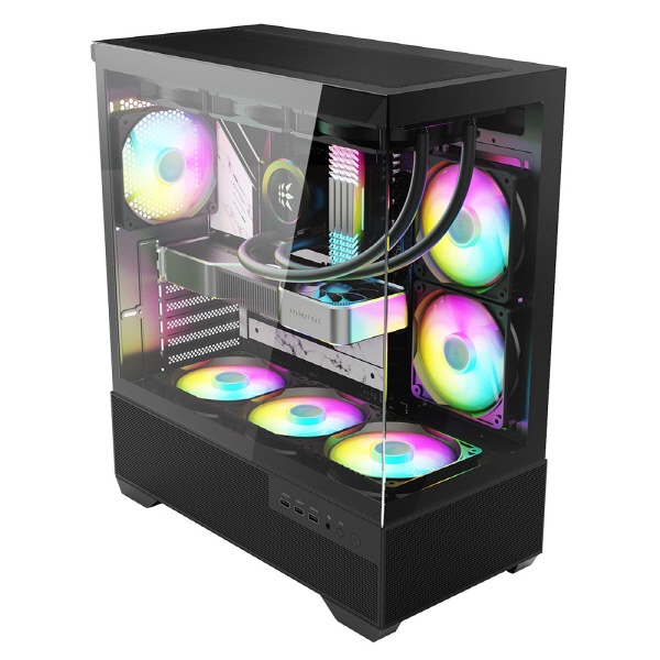 마이크로닉스 COOLMAX 멜로디 XL View 미들타워 케이스 블랙
