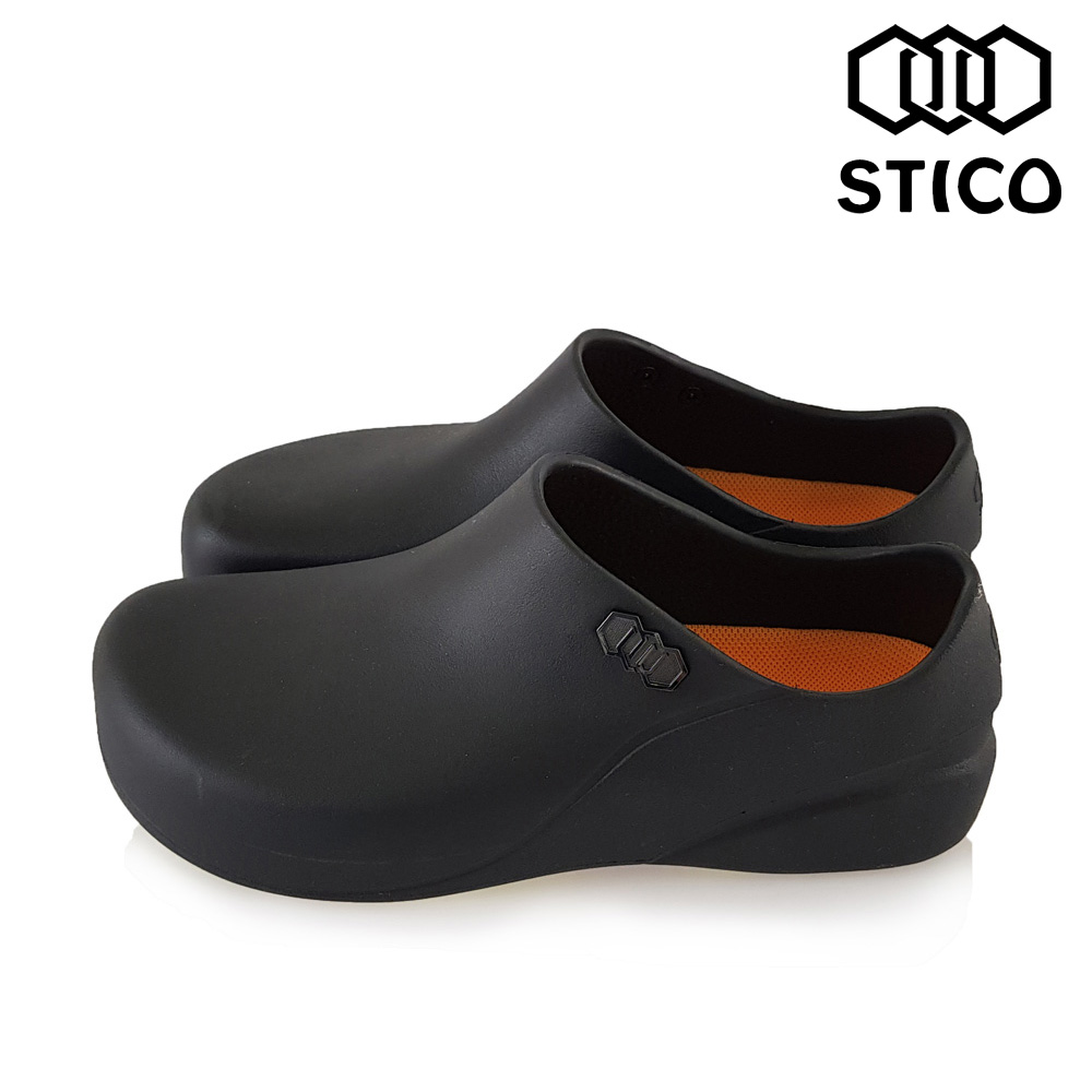 스티코 NEC-06 블랙 미끄럼방지 안전 조리 주방화
