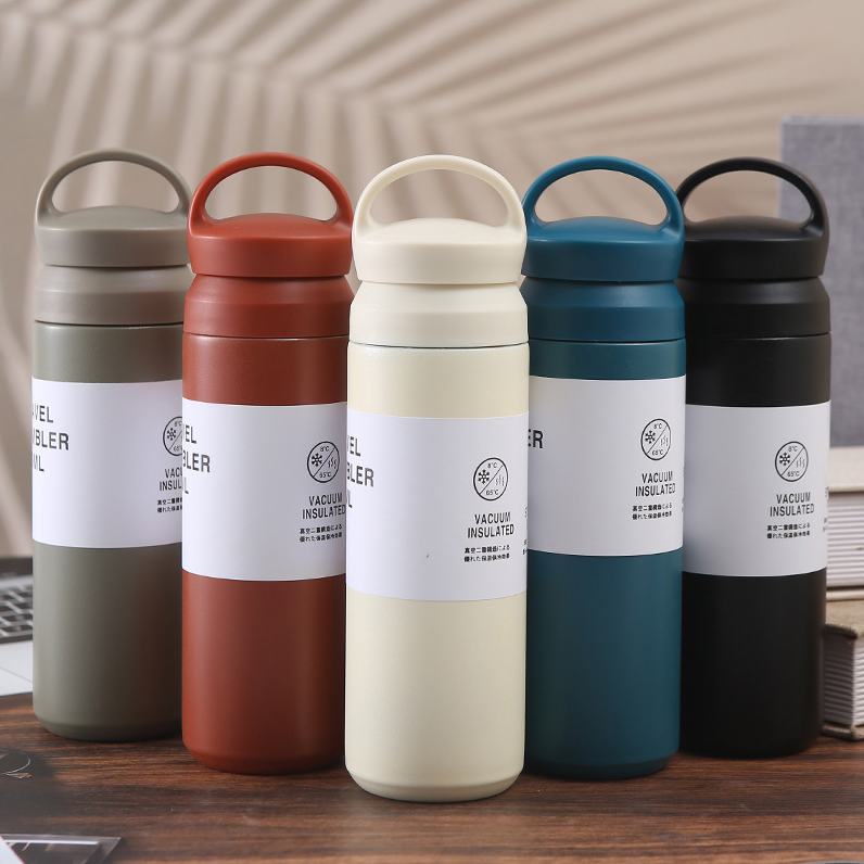 무지 트래블 D 손잡이 텀블러 밀폐 보온 보냉 스텐 물병 물통 500ml 휴대용 여행용 - 상세 이미지 5