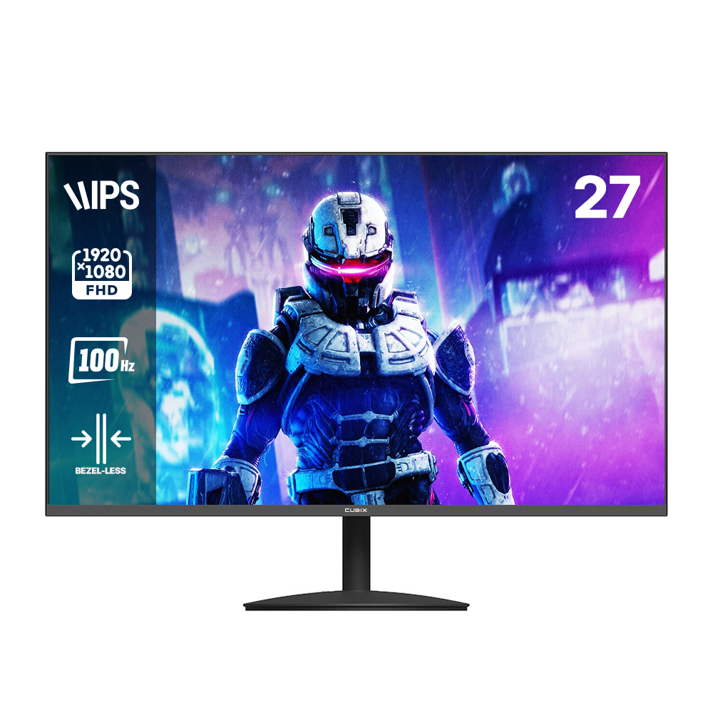 큐빅스 IPS패널 69cm(27인치) 시력보호 사무용 게이밍 컴퓨터 모니터 CX270F100 - 상세 이미지 3