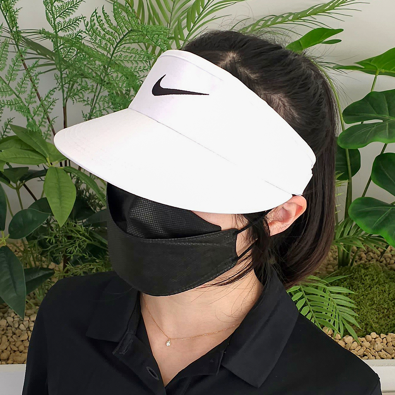 나이키골프모자 모음전 스우시 드라이핏 여성썬캡바이저 BV1078화이트, one size