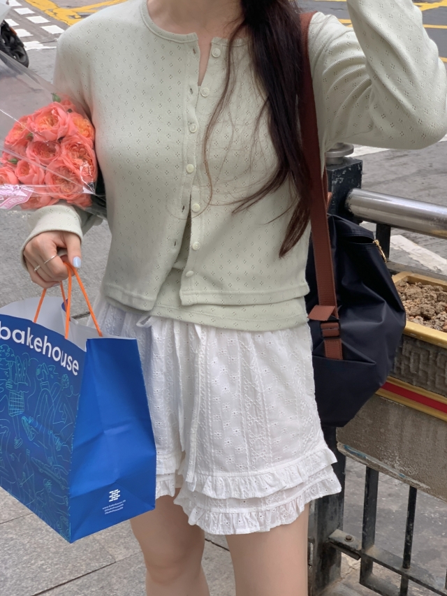 💕URBANE MADE💕 큐피드 펀칭 크롭 아일렛 가디건 세트 (3c) 상세 이미지 118
