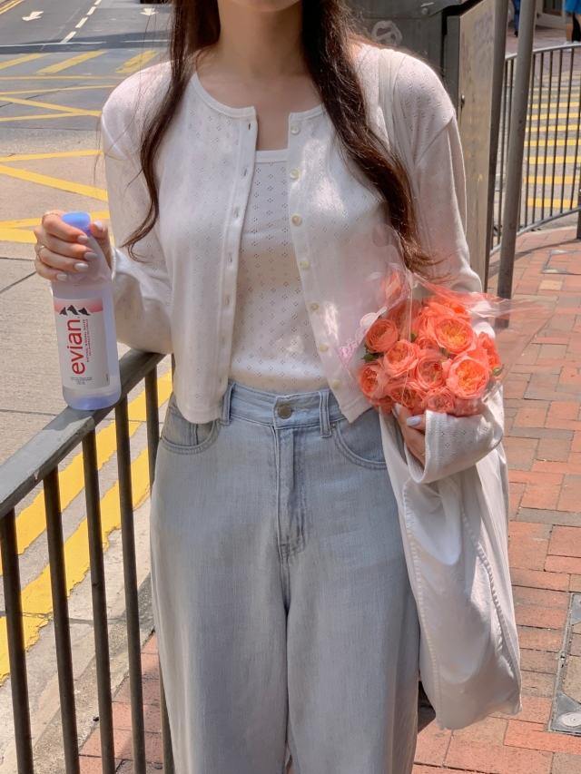 💕URBANE MADE💕 큐피드 펀칭 크롭 아일렛 가디건 세트 (3c) 상세 이미지 52